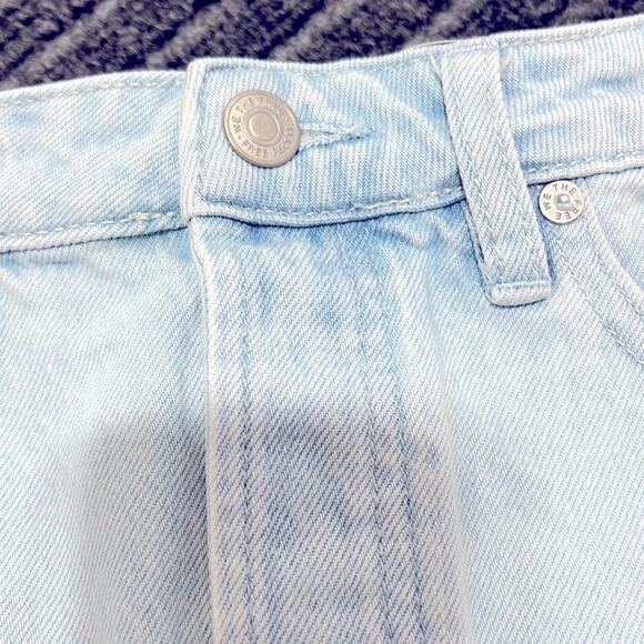 FREE PEOPLE We The Free Going Rogue Asymmetric Denim Skirt Washed Denim Size 27 - Picture 8 of 13